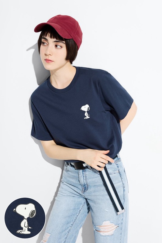 史努比系列厚版印花T恤-04-男