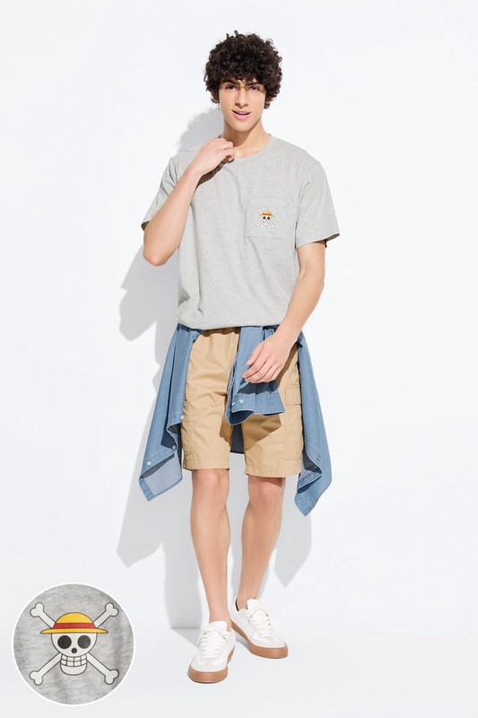 航海王口袋印花T恤-06-男