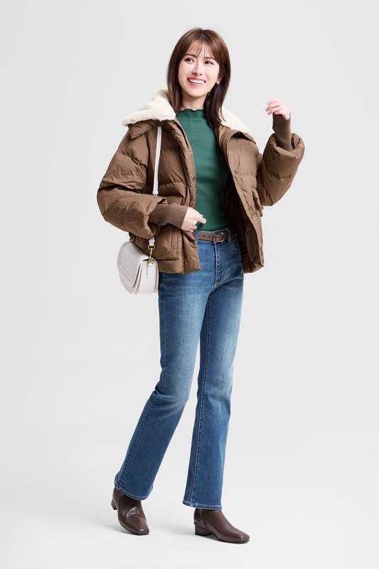 羅紋木耳邊小立領T恤-女