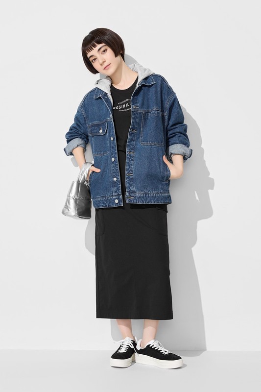 牛仔寬版外套-男