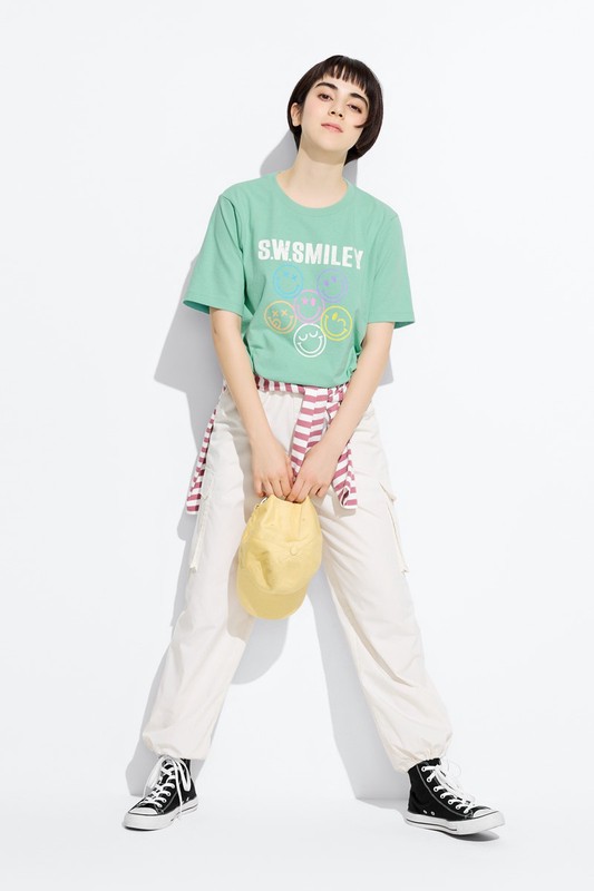 S.W.SMILEY®寬版印花T恤-06-女