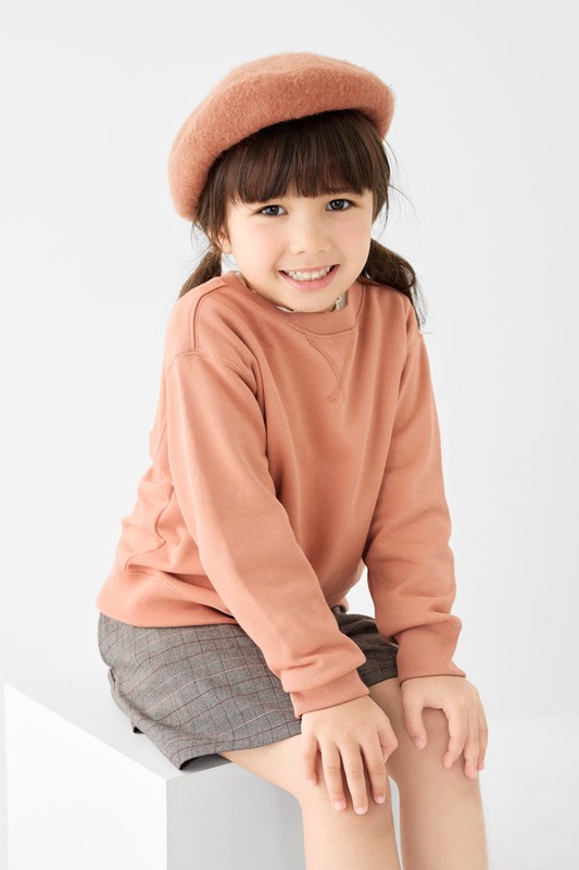 棉質毛圈圓領衫-童