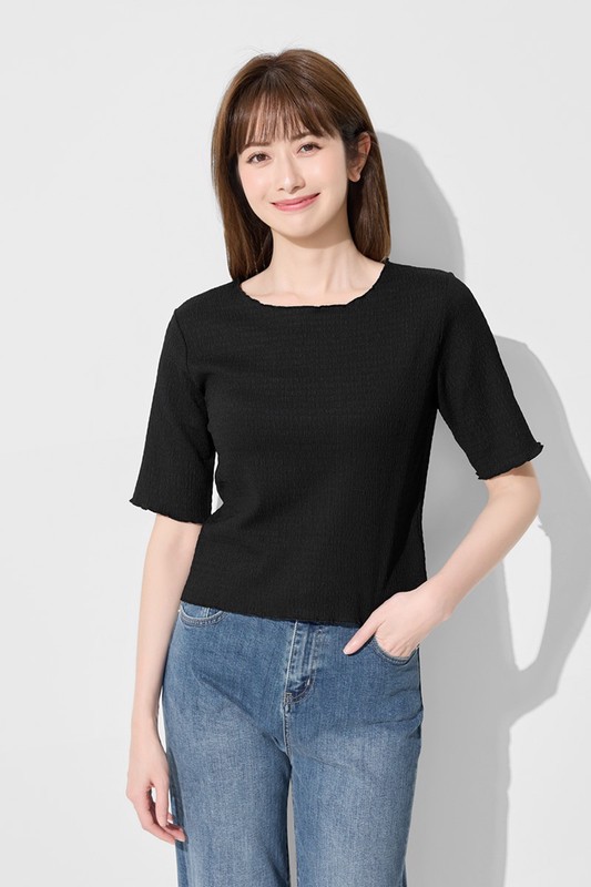 輕柔透膚上衣-女