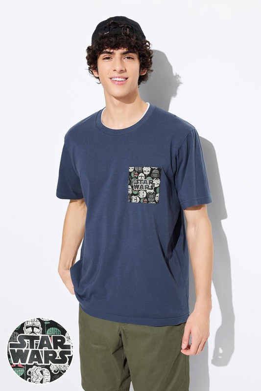 STAR WARS系列口袋印花T恤-03-男