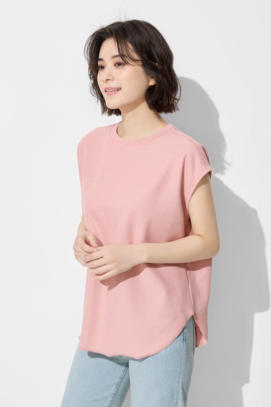 華夫格寬鬆連袖上衣-女