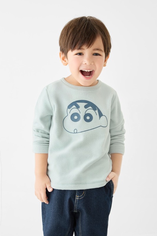 蠟筆小新Fleece印花上衣-童