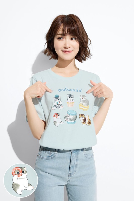 貓福珊迪寬版印花T恤-03-女