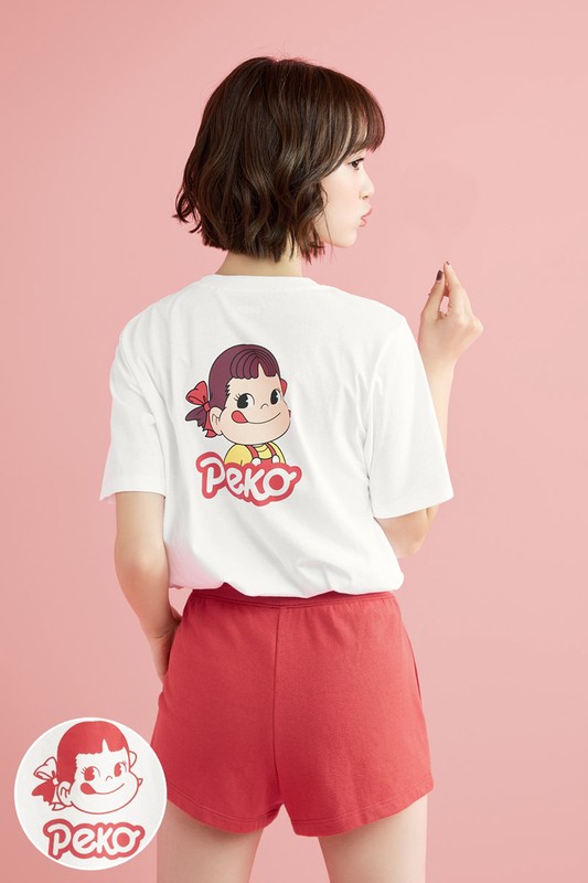 PEKO & POKO寬版印花T恤-05-女
