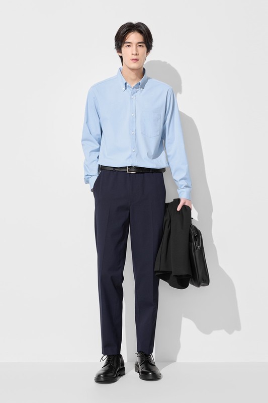 彈性西裝長褲-男