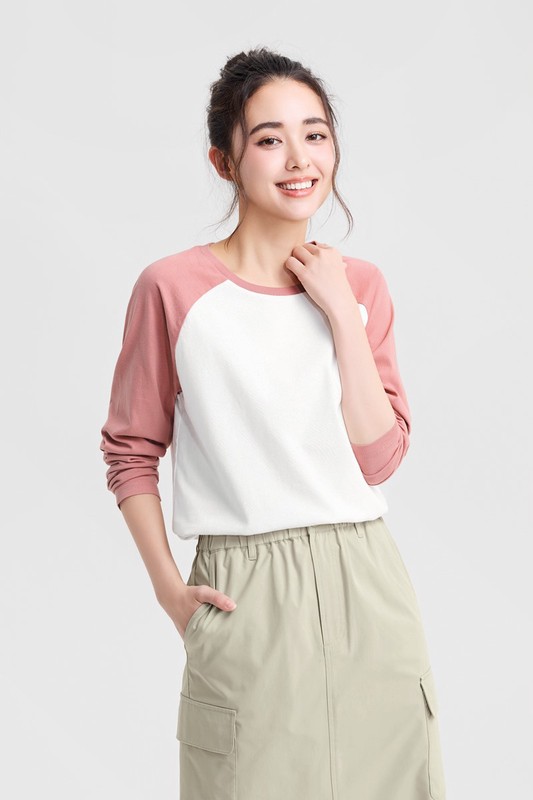 純棉拉克蘭長袖T恤-女