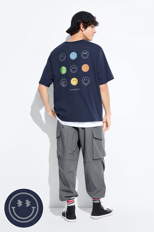 S.W.SMILEY®寬版印花T恤-09-男