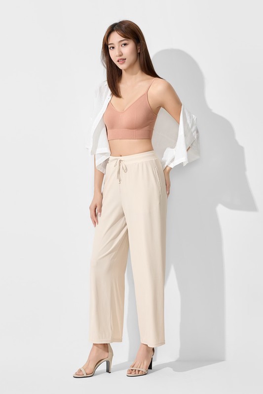 可拆式無縫Bra短版細肩帶背心-女