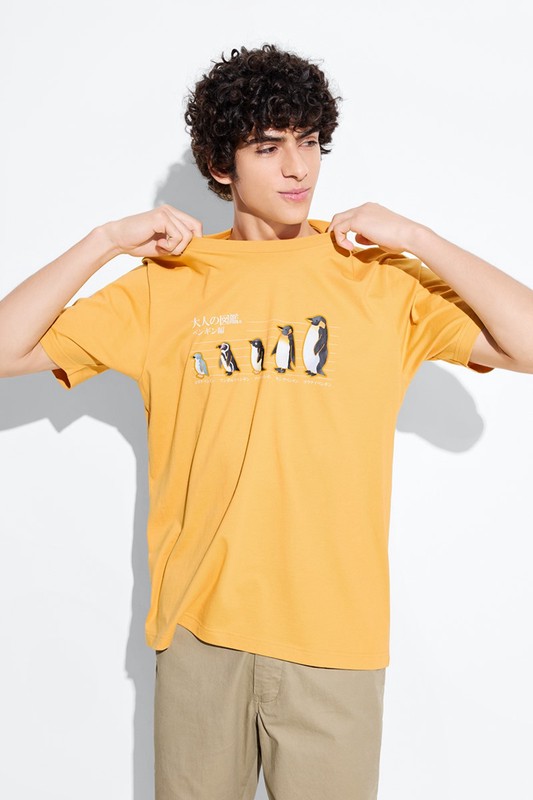 大人的圖鑑印花T恤-03-男