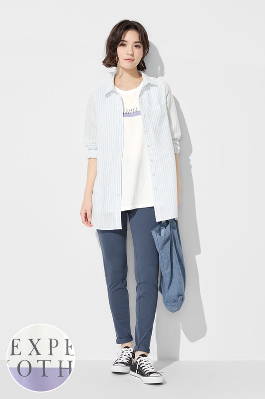 純棉文字印花背心-女