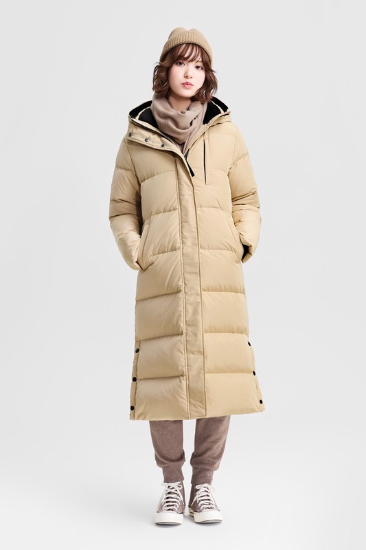 極暖羽絨長大衣-女