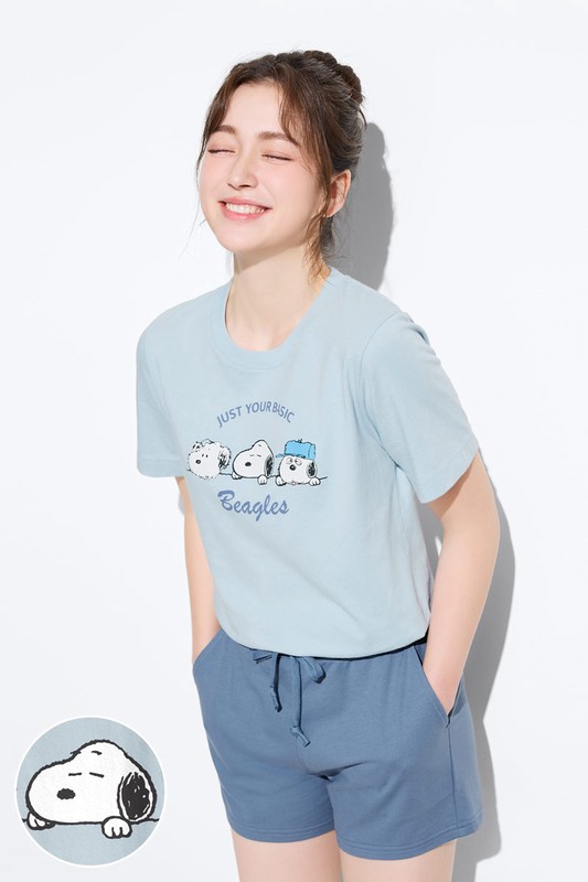 史努比系列厚版印花T恤-10-女