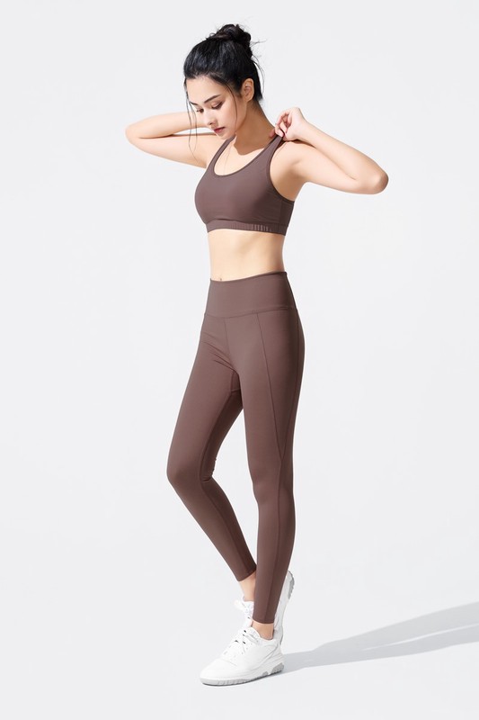 吸排附口袋中度緊身褲-女