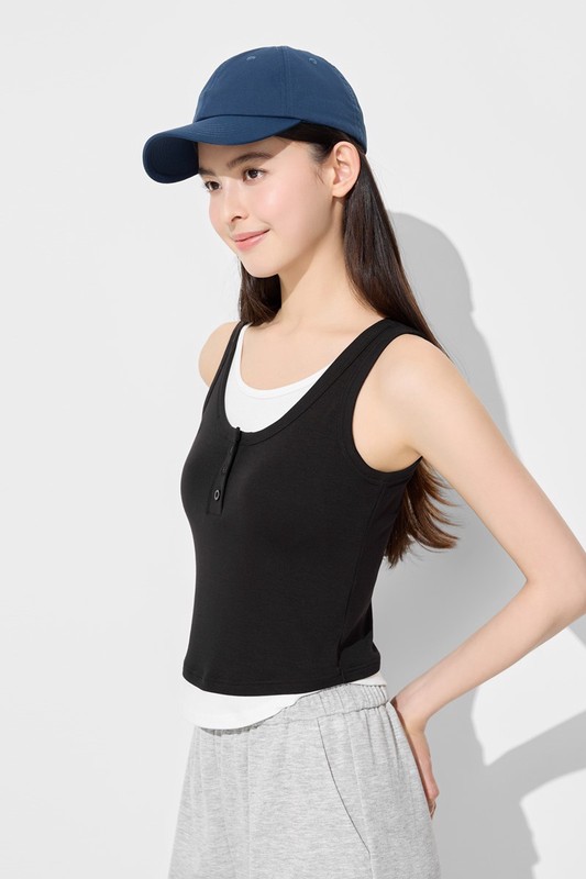 Bra輕柔假兩件背心-女