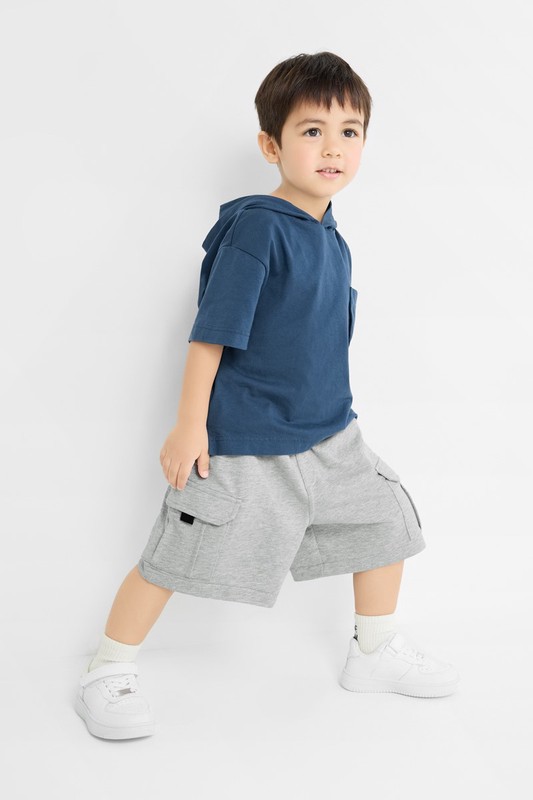 小毛圈口袋五分褲-童