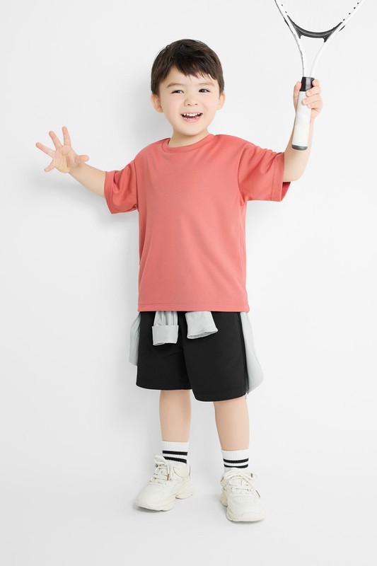 吸排網眼T恤-童