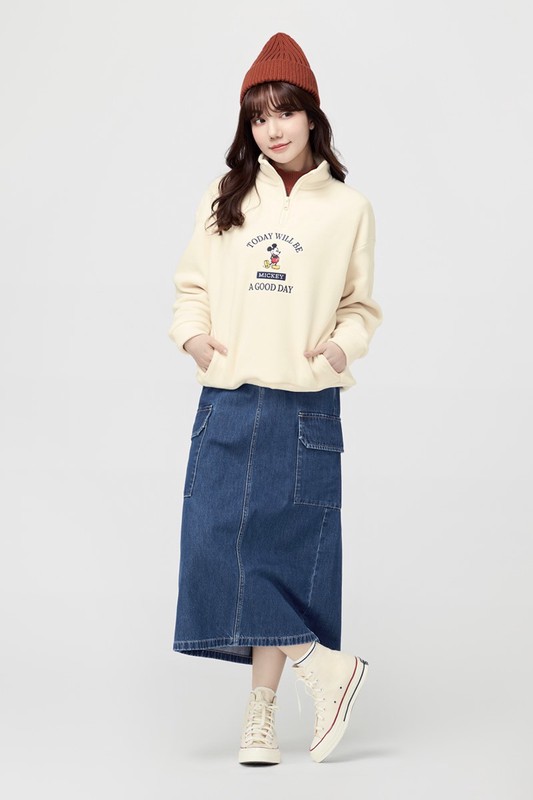 工裝牛仔長裙-女