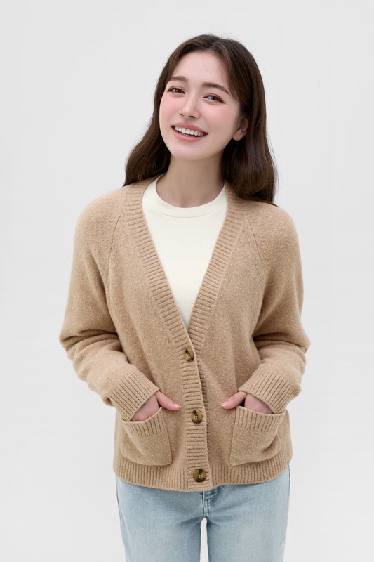 柔軟舒適短版針織外套-女