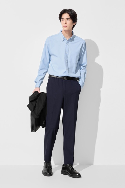 彈性西裝長褲-男