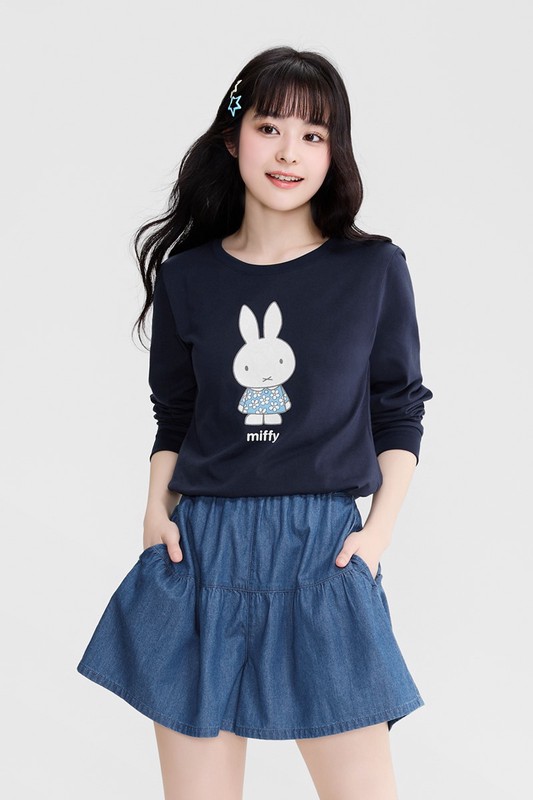 Miffy長袖印花T恤-09-女