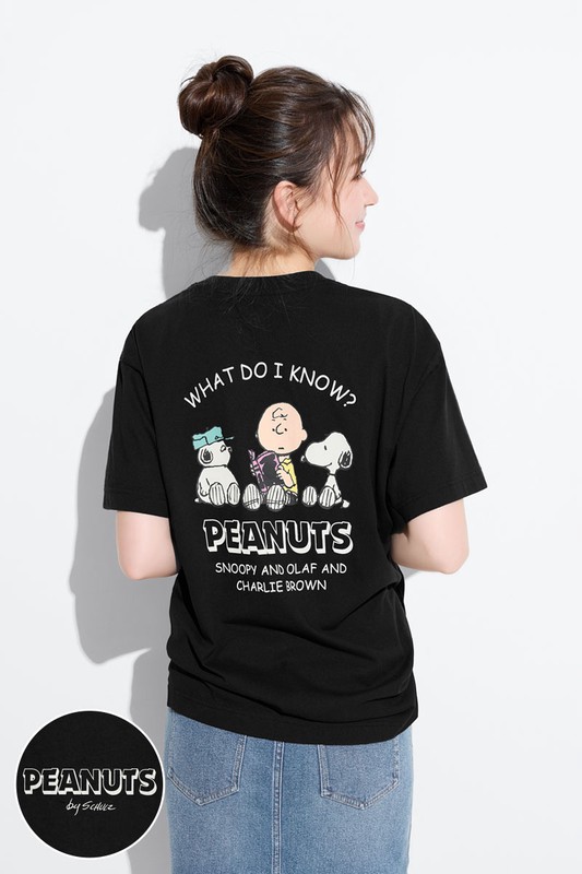 史努比系列寬長版印花T恤-29-女