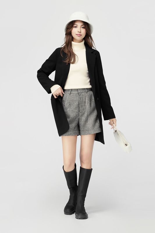 寬長版西裝外套-女