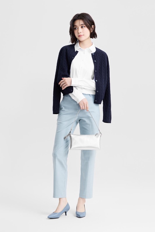 商務彈性長袖襯衫-女