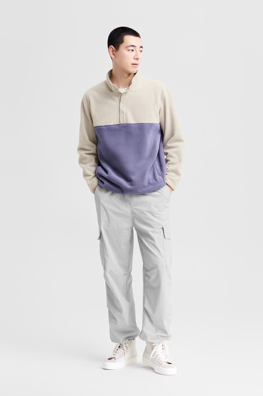 Fleece半開襟上衣-男