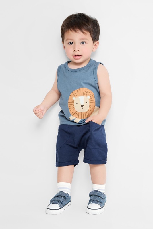 竹節棉口袋短褲-Baby