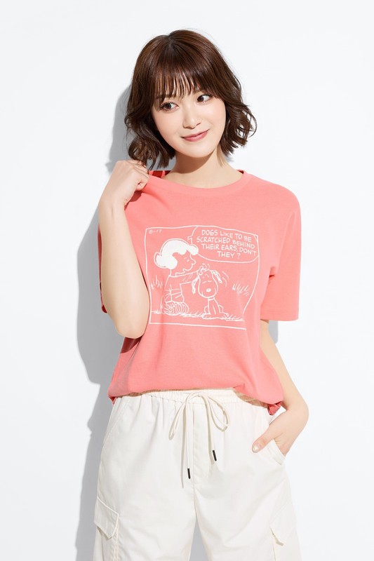 史努比系列寬版印花T恤-21-女