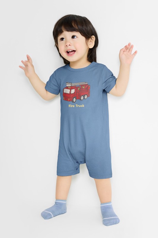 純棉車車印花連身衣-Baby