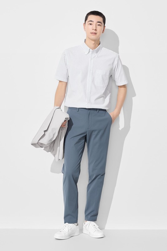 彈性休閒長褲-男