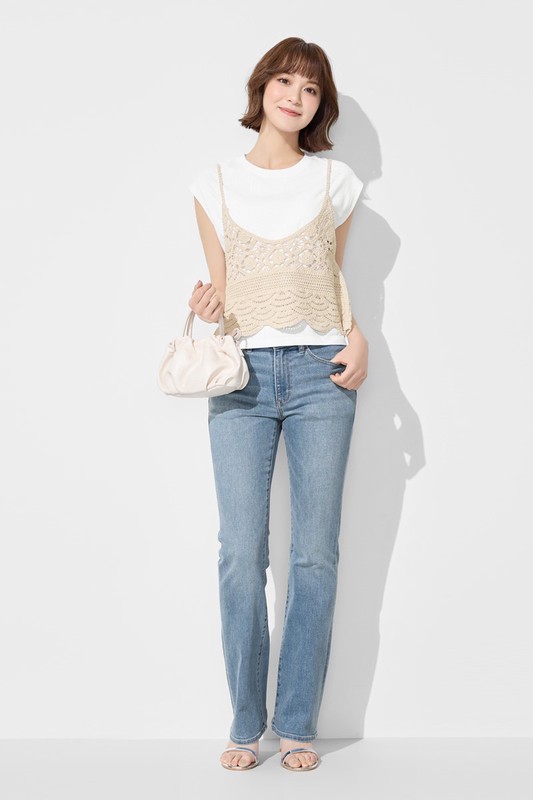 兩件式針織吊帶上衣-女