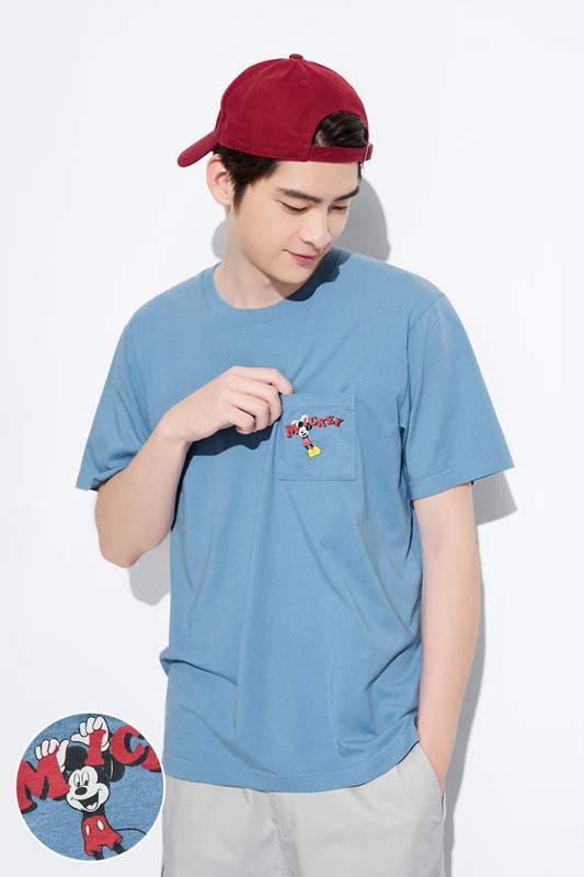 迪士尼系列口袋印花T恤-38-男