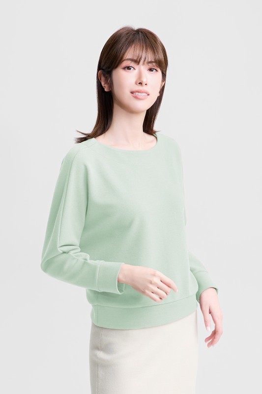 羅馬布連袖寬版上衣-女