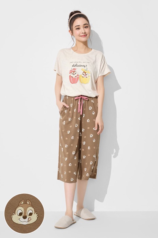 迪士尼系列莫代爾七分褲家居套裝-女