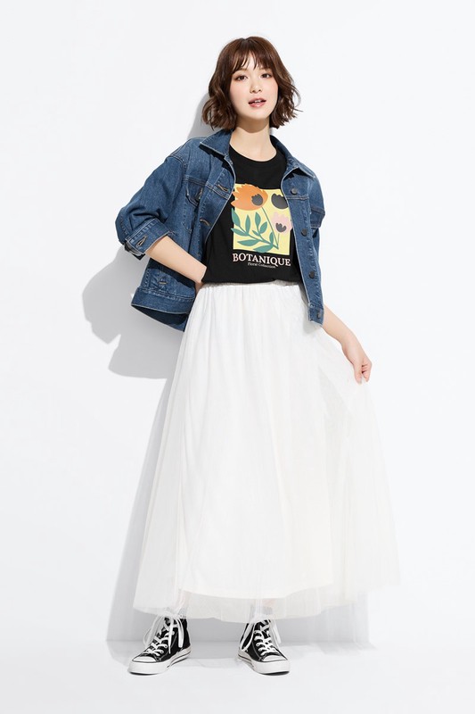 花語之間厚版印花T恤-女