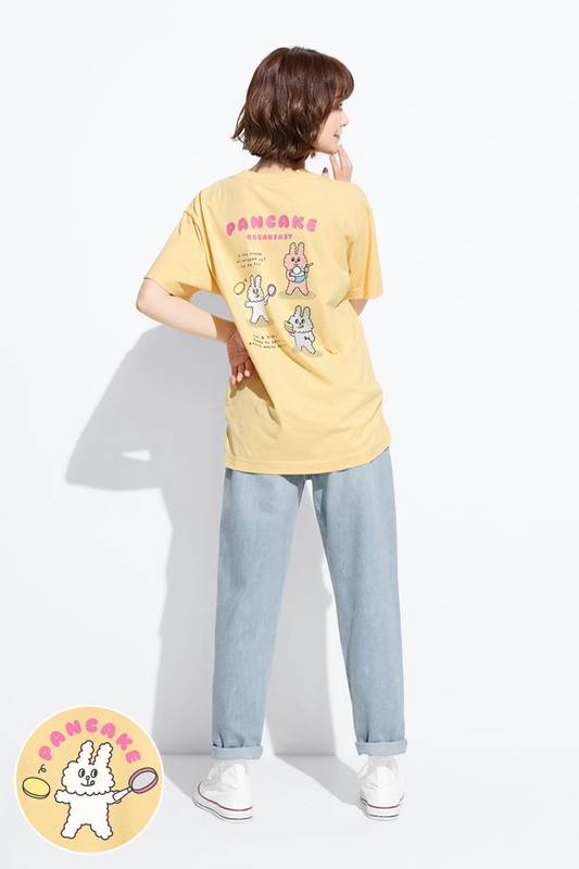 Bunni Konbiny寬長版印花T恤-05-女