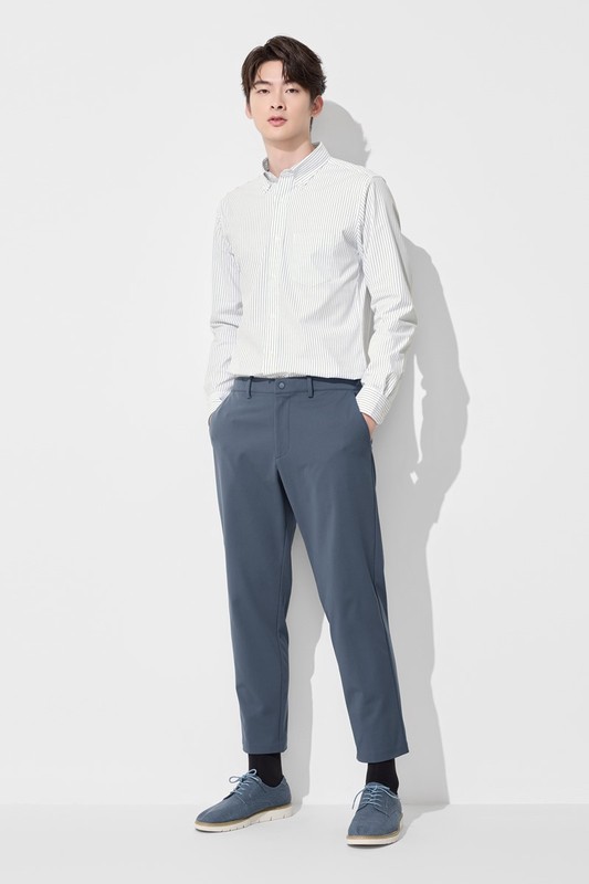 彈性休閒九分褲-男