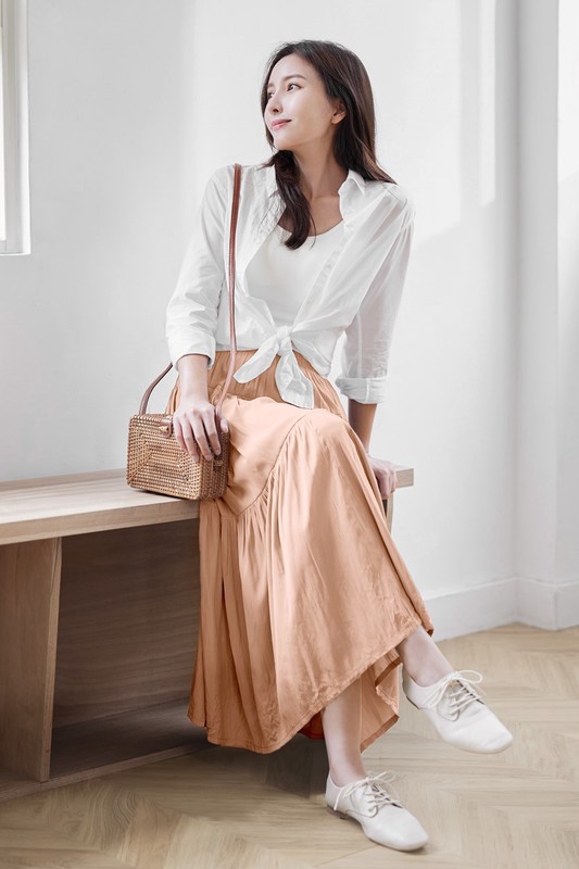 輕柔蛋糕長裙-女