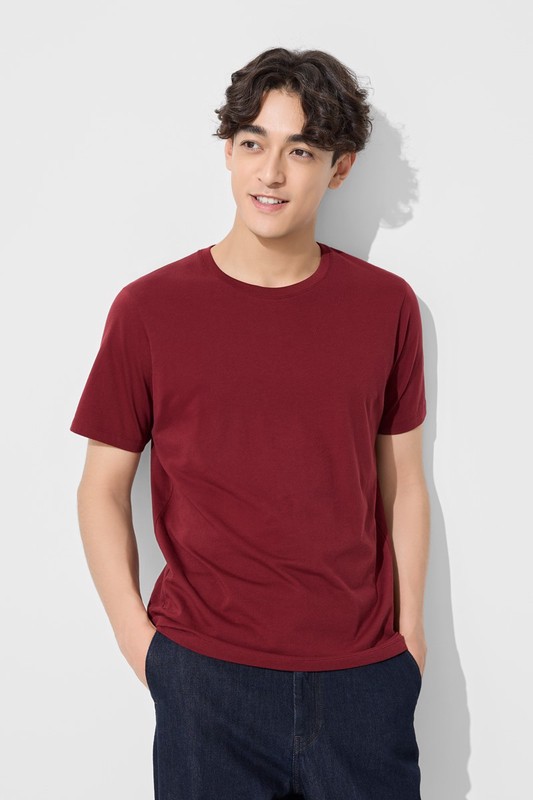 純棉圓領T恤-男