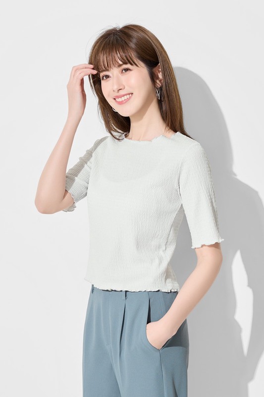 輕柔透膚上衣-女