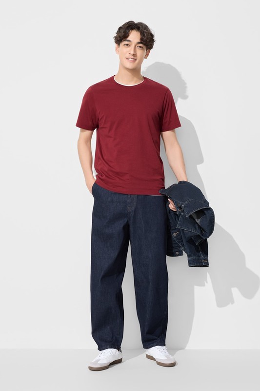 純棉圓領T恤-男