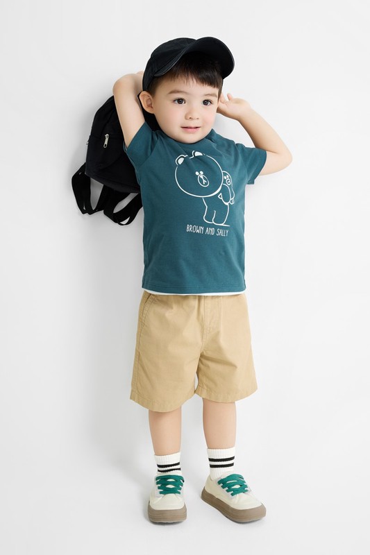 LINE FRIENDS印花T恤-01-童