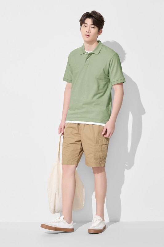 純棉網眼polo衫-男