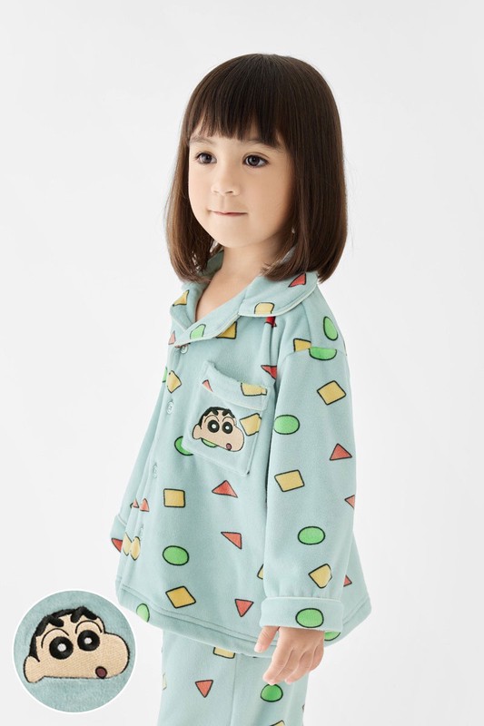 蠟筆小新絲絨家居套裝-童